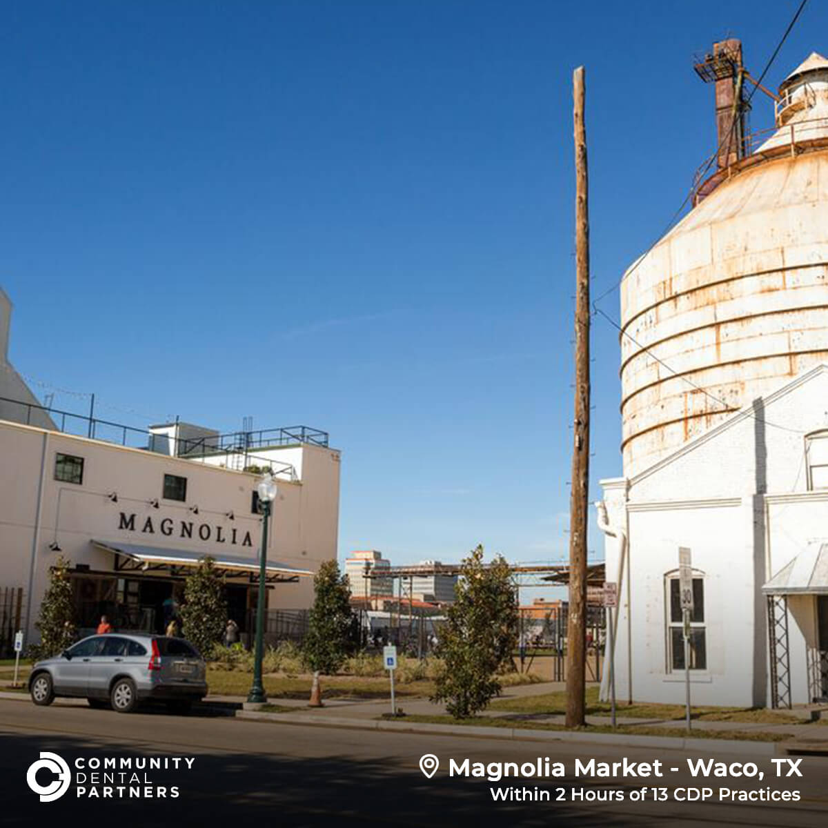 A photo of Magnolia Market in Waco, TX, just one of the amazing places you can visit in Texas. The Market is within 2 hours of 13 CDP Practices!